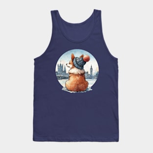 Corgi lovers, corgi and London, animals lovers, dogs lovers, corgi mom, corgi dad Tank Top